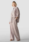 Le Comte Wide Leg Striped Trousers, Brown