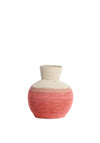 Light & Living Bisira Woven Seagrass Basket, Pink Ombre