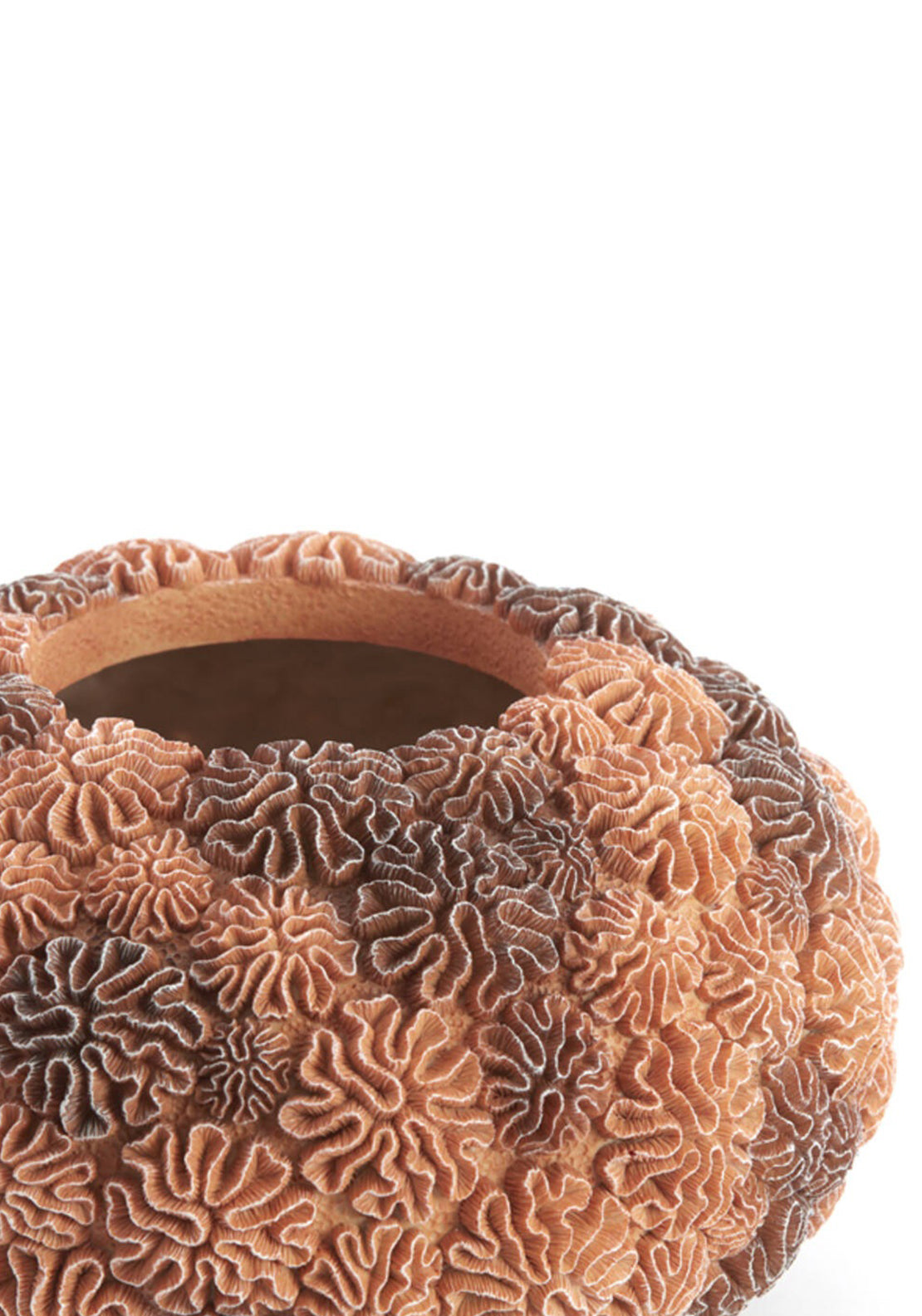 Light & Living Deco Coral Reef Vase, Light Brown