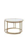 Light & Living Duarte Glass Coffee Table, Gold