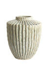 Light & Living Talea Ribbed Ceramic Decorative Vase, Green