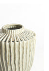 Light & Living Talea Ribbed Ceramic Decorative Vase, Green