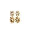 Dyrberg/Kern Lina Geo Floral Earrings, Yellow & Gold