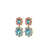 Dyrberg/Kern Lina Geo Floral Earrings, Blue & Gold