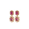 Dyrberg/Kern Lina Geo Floral Earrings, Rose & Gold