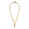 Dyrberg/Kern Lisanna Chain Link Necklace, Light Rose & Gold