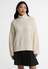 Barbour Wool-Cashmere Blend Funnel Neck Jumper, Cream