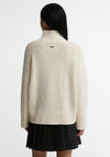 Barbour Wool-Cashmere Blend Funnel Neck Jumper, Cream