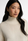 Barbour Wool-Cashmere Blend Funnel Neck Jumper, Cream