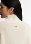 Barbour Wool-Cashmere Blend Funnel Neck Jumper, Cream