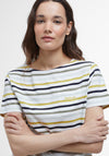 Barbour Bradley Striped T-Shirt, White and Green