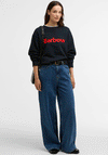 Barbour Womens Hartland Embroidered Sweatshirt, Navy