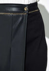 Lola Casademunt Pleated Faux Leather Skirt, Black