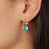Dyrberg/Kern Louise Earrings, Gold & Aqua Blue