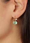 Dyrberg/Kern Louise Earrings, Light Green & Gold