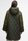 Barbour Womens Elspeth Long Quilted Coat, Green