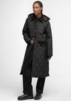 Barbour Womens Meridith Long Quilted Coat, Black