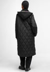 Barbour Womens Meridith Long Quilted Coat, Black