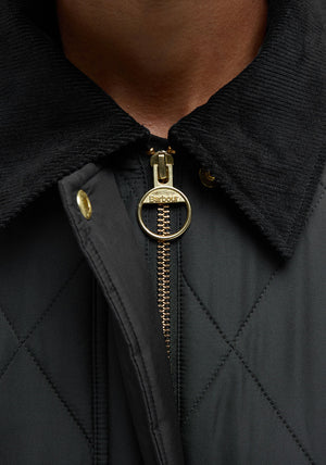 Barbour Womens Meridith Long Quilted Coat, Black