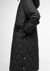 Barbour Womens Meridith Long Quilted Coat, Black