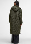 Barbour Womens Meridith Long Quilted Coat, Green