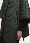 Barbour Womens Oakman Quilted Cape, Green
