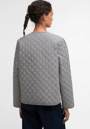 Barbour Womens Cashel Gingham Check Jacket, Navy