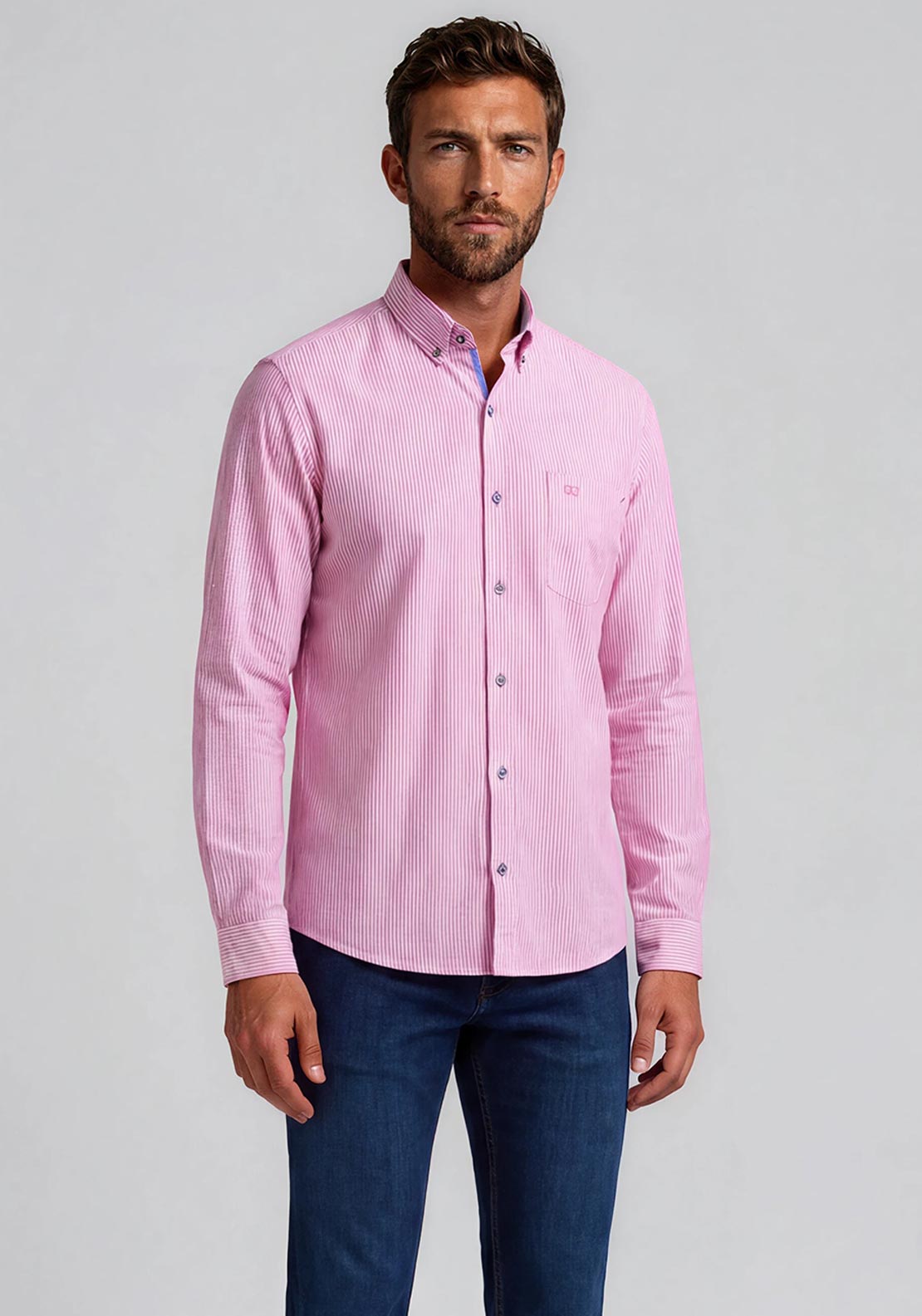 Andre Boyne Stripe Shirt, Pink