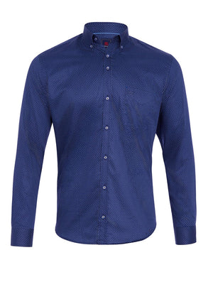 Andre Dargle Polka Dot Shirt, Navy