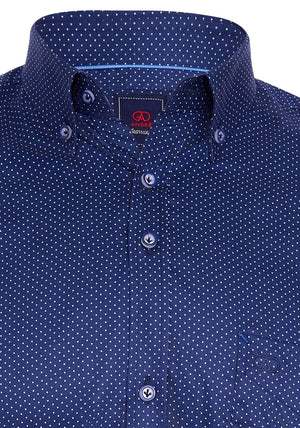 Andre Dargle Polka Dot Shirt, Navy