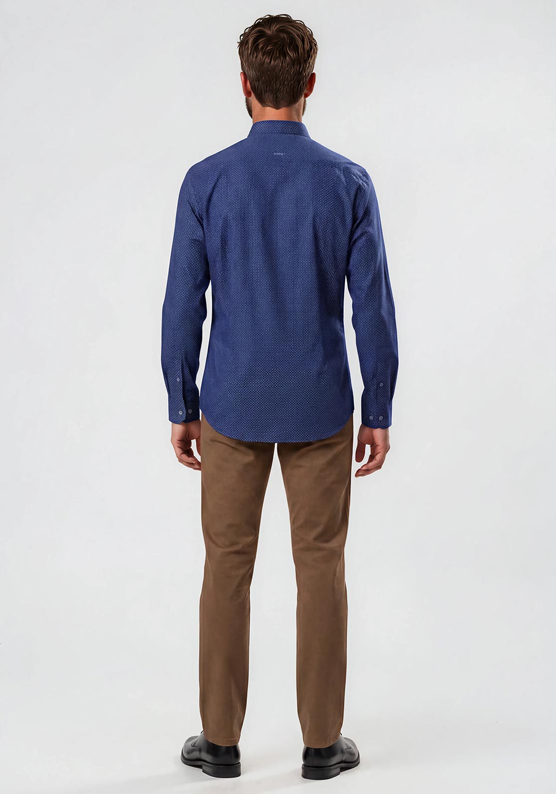 Andre Dargle Polka Dot Shirt, Navy