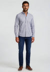 Andre Dodder Geo Pattern Shirt, Beige & Blue Multi