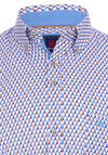 Andre Dodder Geo Pattern Shirt, Beige & Blue Multi