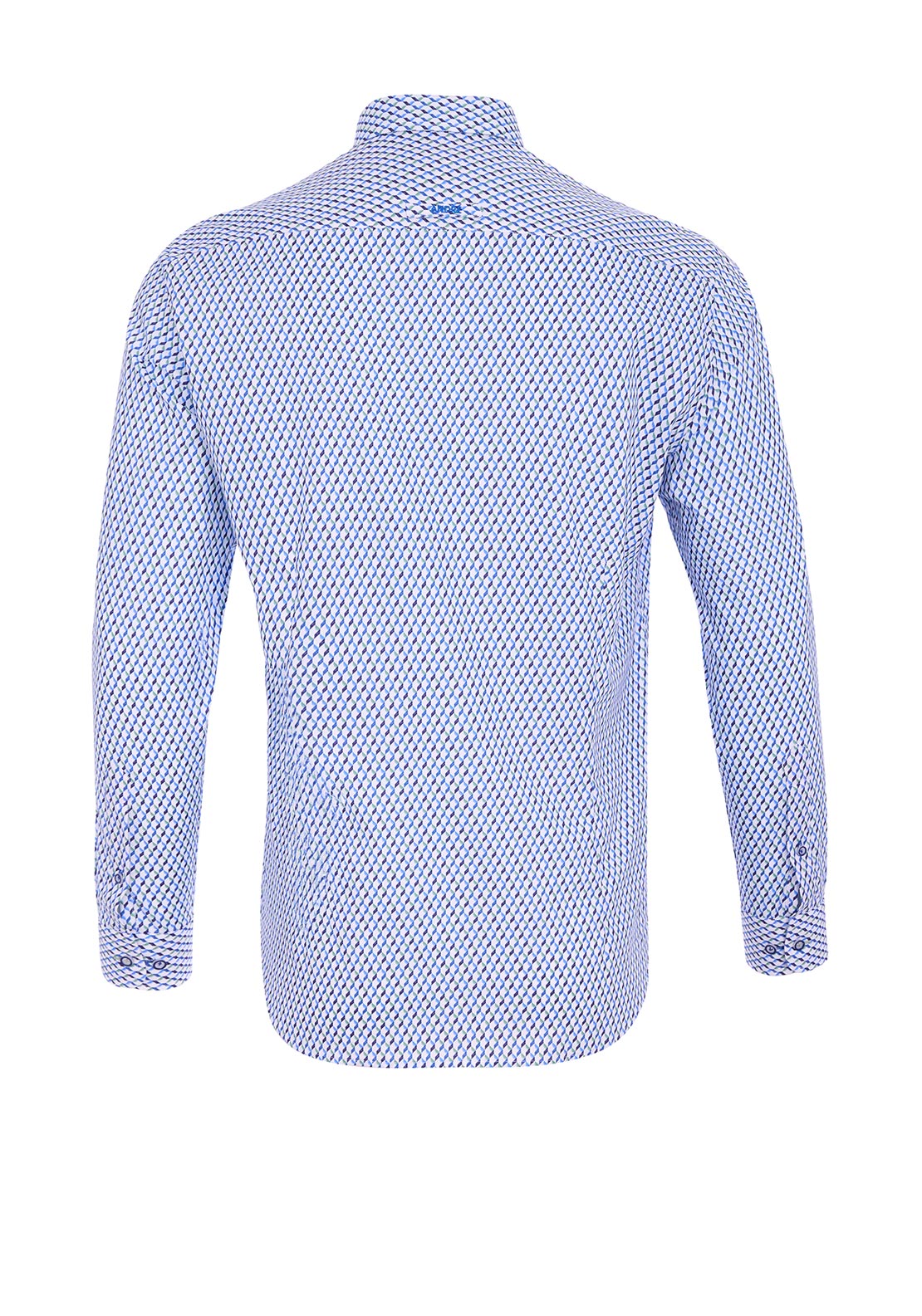 Andre Dodder Geo Pattern Shirt, Green & Blue Multi