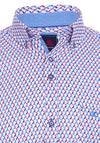 Andre Dodder Geo Pattern Shirt, Red & Blue Multi