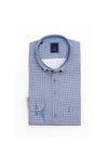 Andre Munich Long Sleeve Shirt, Ecru & Blue
