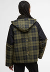 Barbour Womens Elaine Check Showerproof Jacket, Green