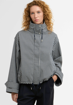 Barbour Womens Bronwyn Gingham Check Jacket, Navy