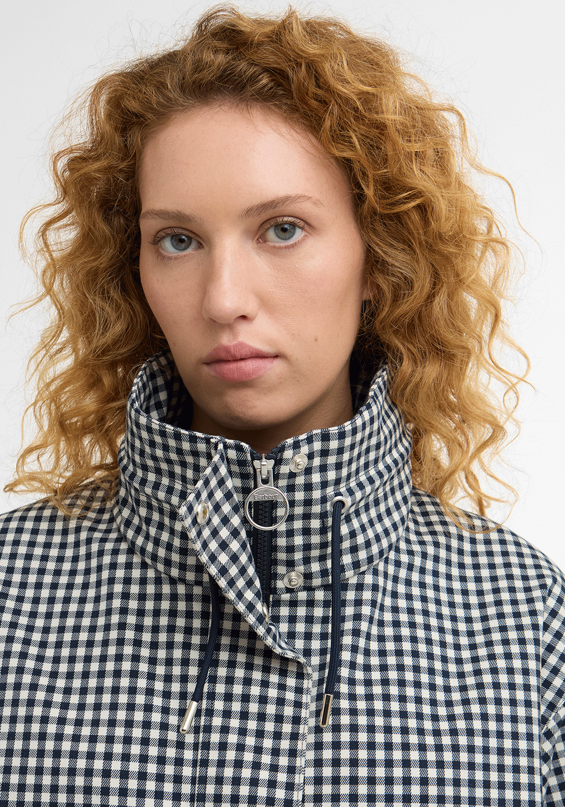 Barbour Womens Bronwyn Gingham Check Jacket, Navy
