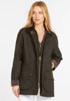 Barbour Womens Beadnell Classic Waxed Jacket, Green