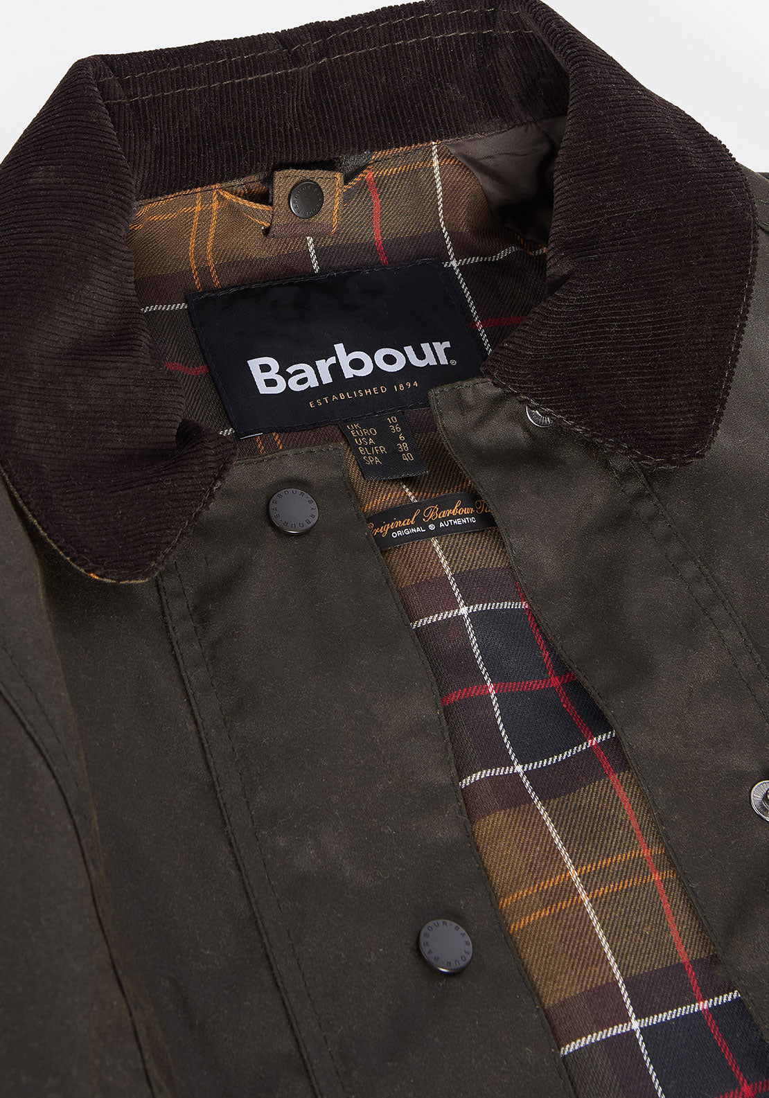 Barbour Womens Beadnell Classic Waxed Jacket, Green
