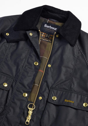 Barbour Womens Cropped Beadnell Wax Jacket, Black