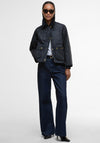 Barbour Short Beadnell Wax Jacket, Navy