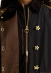 Barbour Womens Felton Check Wax Jacket, Brown