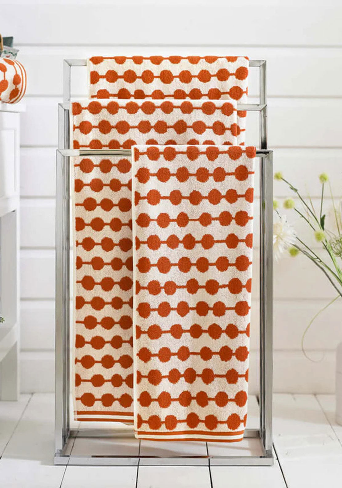 BOBBLES HAND TOWEL ORANGE