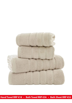 The Lyndon Company Rainham Cotton Towel, Beige
