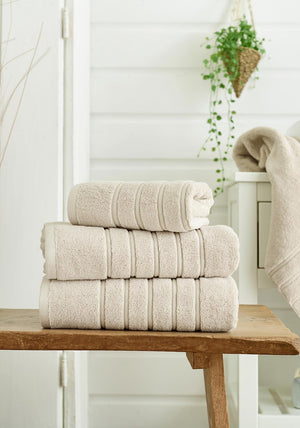 The Lyndon Company Rainham Cotton Towel, Beige