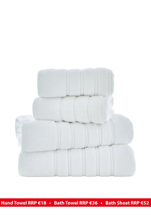 The Lyndon Company Rainham Cotton Towel, White
