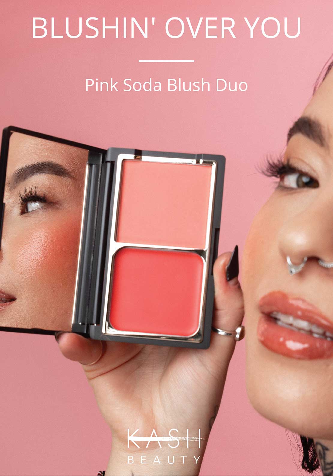 Kash Beauty Blush Duo, Pink Soda