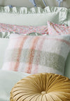 Laura Ashley Colton Check Feather Cushion 50x50cm, Sage